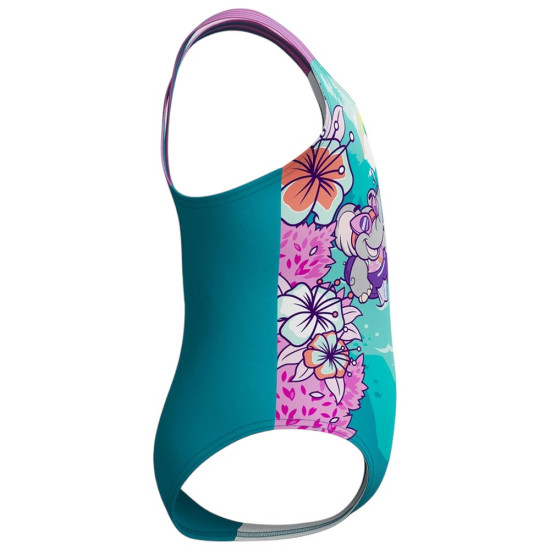 Speedo Βρεφικό ολόσωμο μαγιό Girls Learn to Swim Printed Crossback Swimsuit